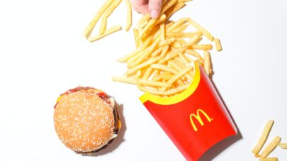 McDonald's fries and burger