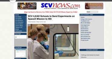 SCV News SCV iLEAD Schools to Send Experiments on SpaceX Mission to ISS October 27, 2023
