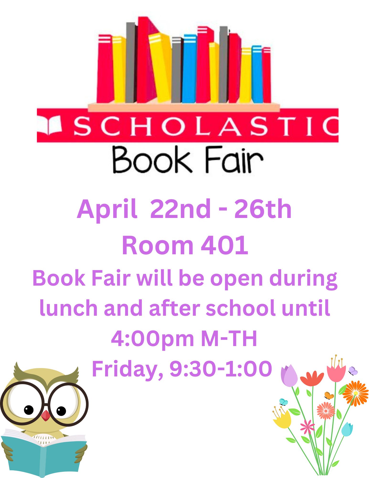 Spring Book Fair updated