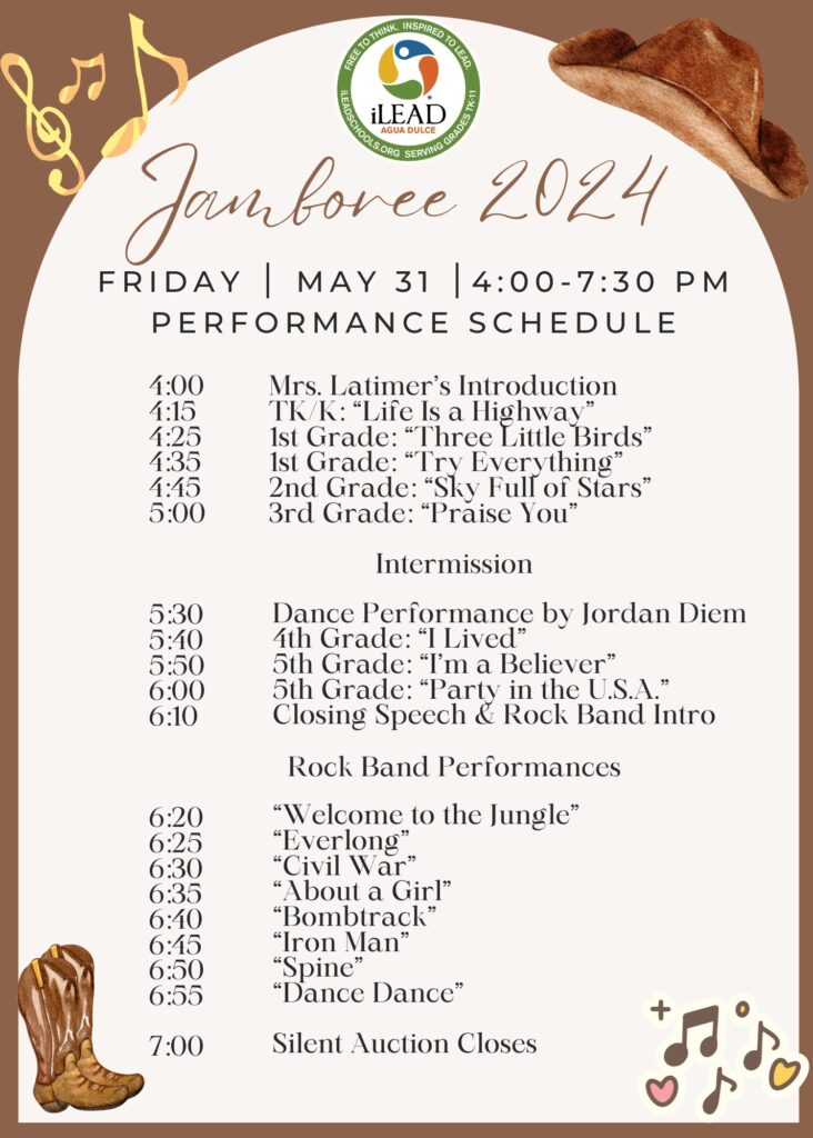 Jamboree Performance Schedule 2024