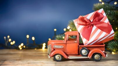 toy truck present Christmas toy drive