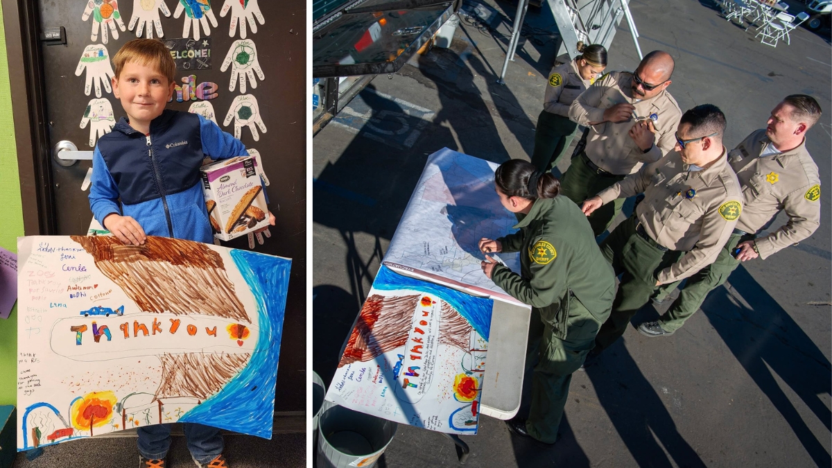 3rd Grade Thank You, First Responders - Crescenta Valley Sheriff's Station - Fires - 1.20.2025 (2)