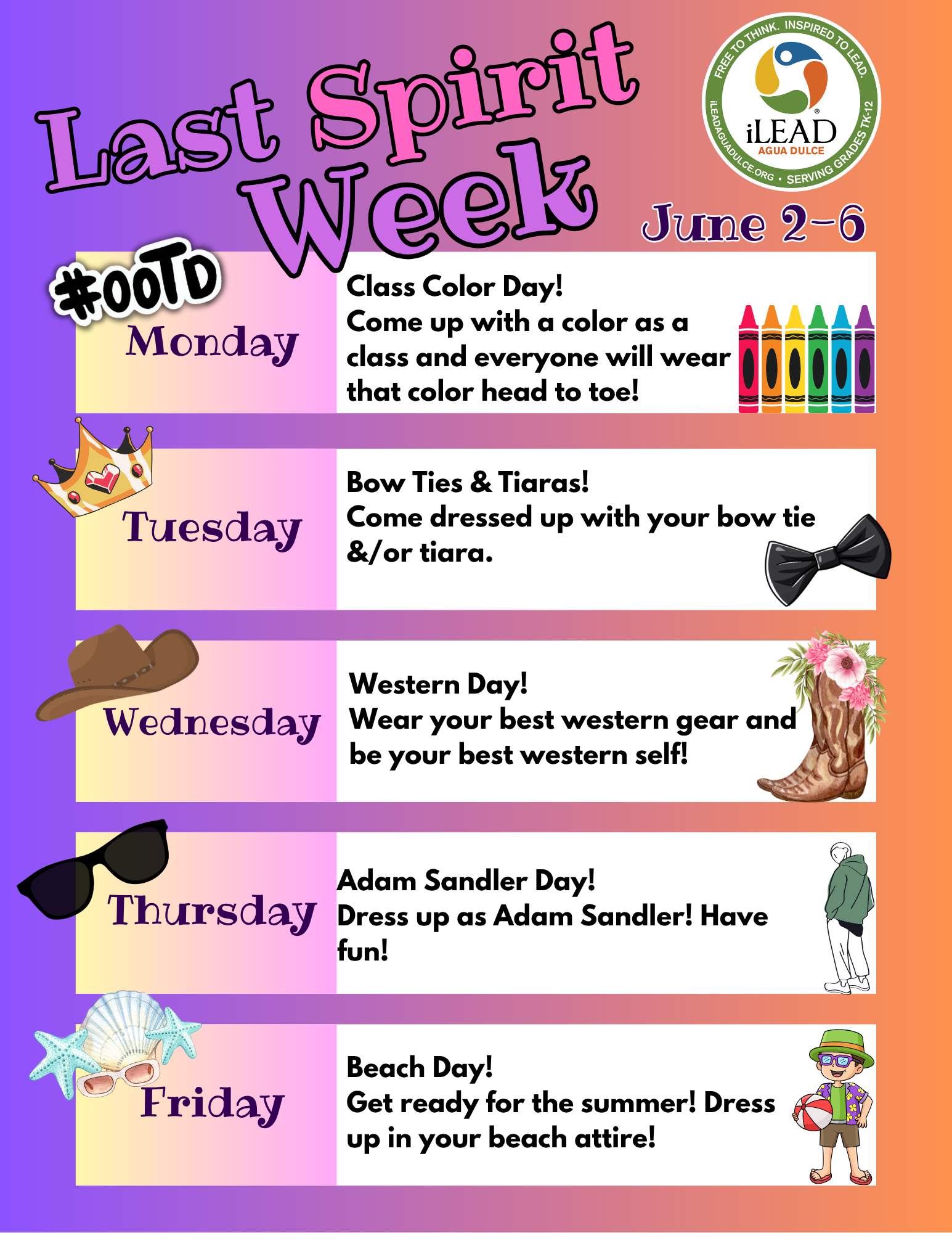 Last Spirit Week June 2025