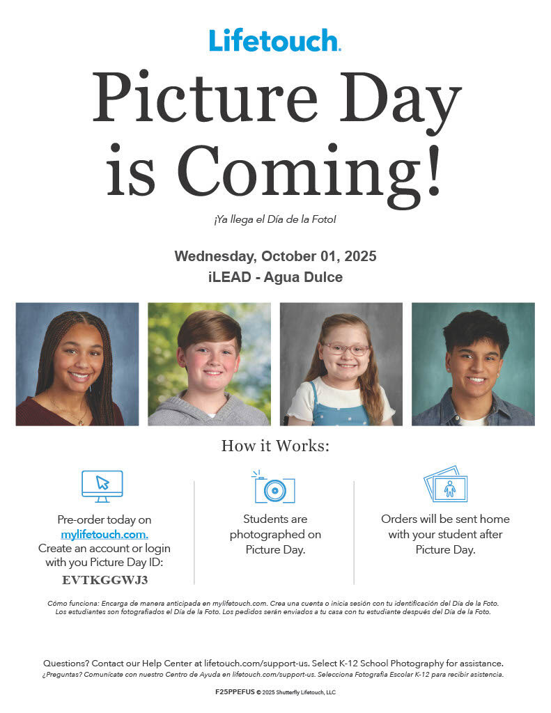 iLEAD Agua Dulce Fall Picture Day 2025