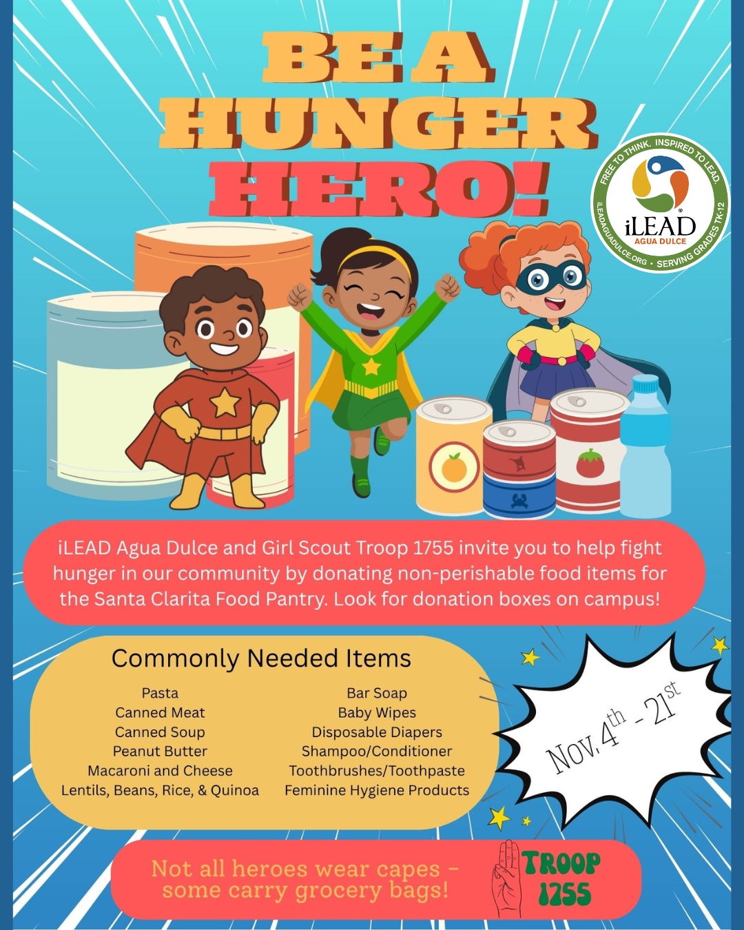 iLEAD Agua Dulce Food Drive